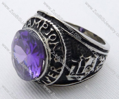 Stainless Steel Stone Ring -JR010046