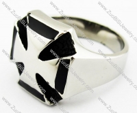 Punk Stainless Steel Malta Cross Ring -JR010087