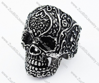 Vintage Black Stainless Steel Skull Ring for men -JR010120