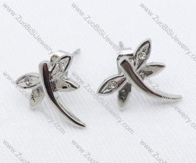 Silver Dragonfly Stainless Steel earring - JE050017