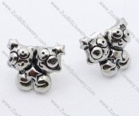 Stainless Steel Gemini Earring- JE050048