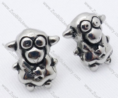 Stainless Steel Monkey Earring - JE050055