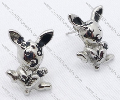 Stainless Steel Rabbit Earring - JE050062