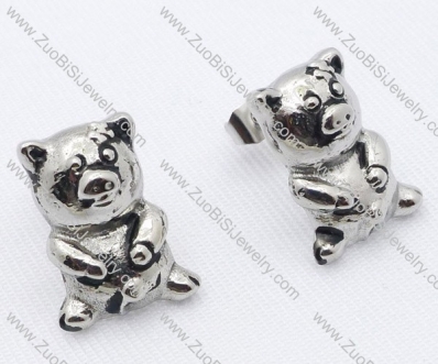 Stainless Steel Pig Earring - JE050069