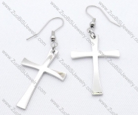 Smooth Cross Stainless Steel earring - JE050108