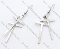 Double Crosses Stainless Steel earring - JE050110