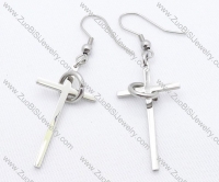 Cross and Ring Stainless Steel earring - JE050111