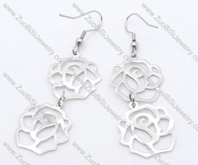 Double Roses Stainless Steel earring - JE050120