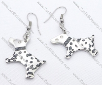 Black Dot Dog Stainless Steel earring - JE050126