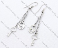 Key and Lock Stainless Steel earring - JE050143