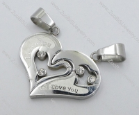 Stainless Steel Lovers Pendant -JP050283