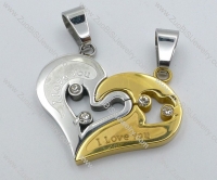 Stainless Steel Lovers Pendant -JP050284