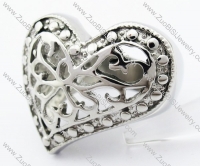 Stainless Steel Casting Heart Ring - JR050045