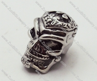 death's head Pendant in Stainless Steel is skull jewelry - JP090168