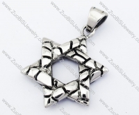 casting hexagram pendant in stainless steel - JP090398