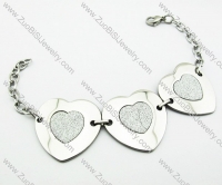 Stainless Steel Heart-shaped Bracelet -JB140023