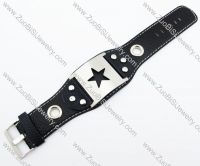 Stainless Steel Star Leather Bracelet -JB140050