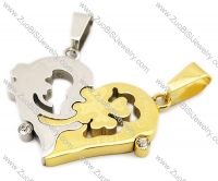 Stainless Steel Lovers Pendant -JP140019