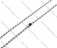 600mm long 3mm wide Stainless Steel Ball Chain Necklace -JN150043