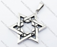 Unique Stainless Steel Hexagram Pendant - JP170181