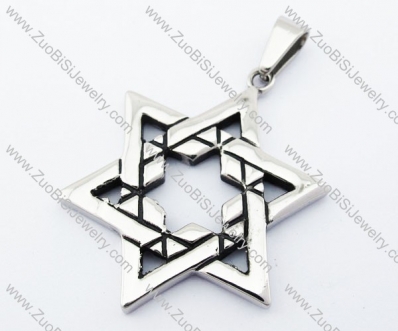 Unique Stainless Steel Hexagram Pendant - JP170181