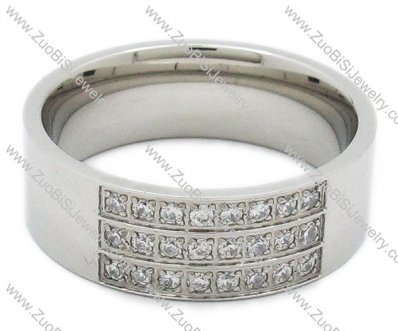 Stainless Steel Diamonds Ring - JR200003