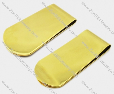 Shiny Gold Plating Stainless Steel Mony Clips JM280068