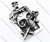 China Rose Stainless Steel Skull pendant - JP300024