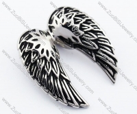 Black oil Stainless Steel Wing Pendant-JP330053