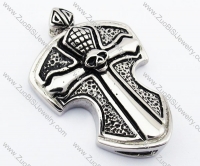 Mens' Stainless Steel Skull Cross Tag Pendant-JP330074