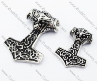 Stainless Steel Hammer of Thor Pendant-JP330091