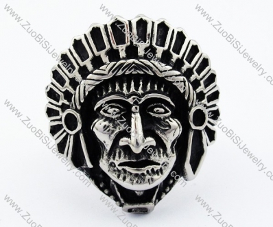Ring in Vintage Stainless Steel Metal -JR330005