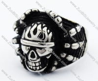 Stainless Steel Skull Ring -JR330034