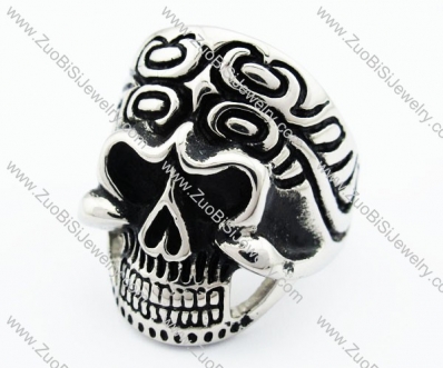 Stainless Steel Skull Ring -JR330061