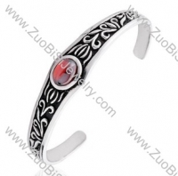 Shiny Stone Stainless Steel Bangles - JB350064