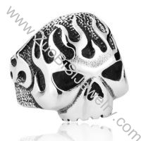 Stainless Steel Skull Ring - JR350116