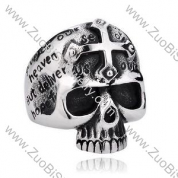 Stainless Steel Skull Ring - JR350120