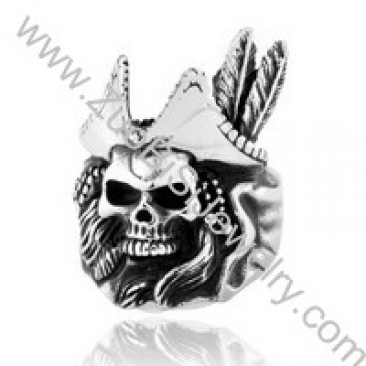 Stainless Steel Skull Ring - JR350132