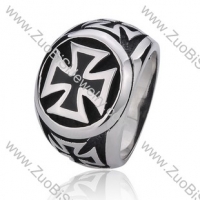 Stainless Steel Ring for the men cross bible - JR350151