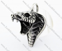 fierce Stainless Steel Rattlesnake Pendant - JP370013