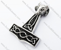 Vintage Stainless Steel Thor's hammer Pendant - JP370054