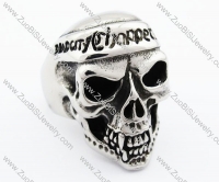 Stainless Steel Skull Ring - JR370002