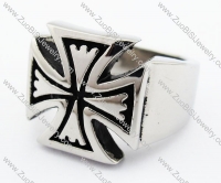 Stainless Steel Maltese Cross Ring - JR370012