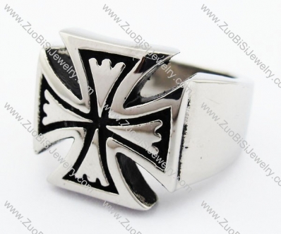 Stainless Steel Maltese Cross Ring - JR370012