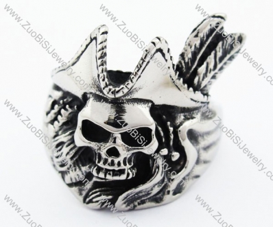 Stainless Steel Hunter Skull Ring - JR370029