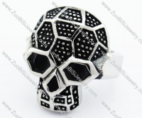 Stainless Steel Skull Ring - JR370055