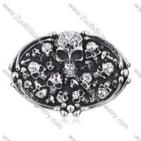 Titanium Multi Skull Heads Belt Buckle For Motorcycle Bikers -JZ350001