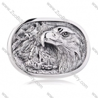 Vintage Men's Titanium 3D Embossed Eagle Buckle for Heavy Motorcycle Bikers -JZ350005