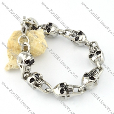 3D Stainless Steel Skull Bracelet -b000715