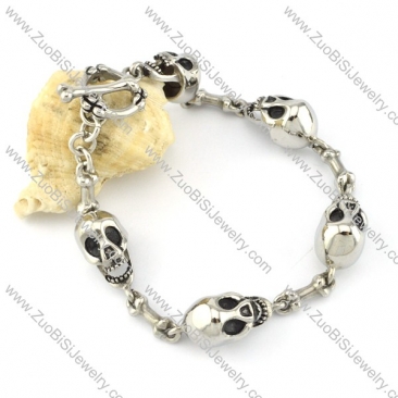 Stainless Steel Skull Bracelet -b000716